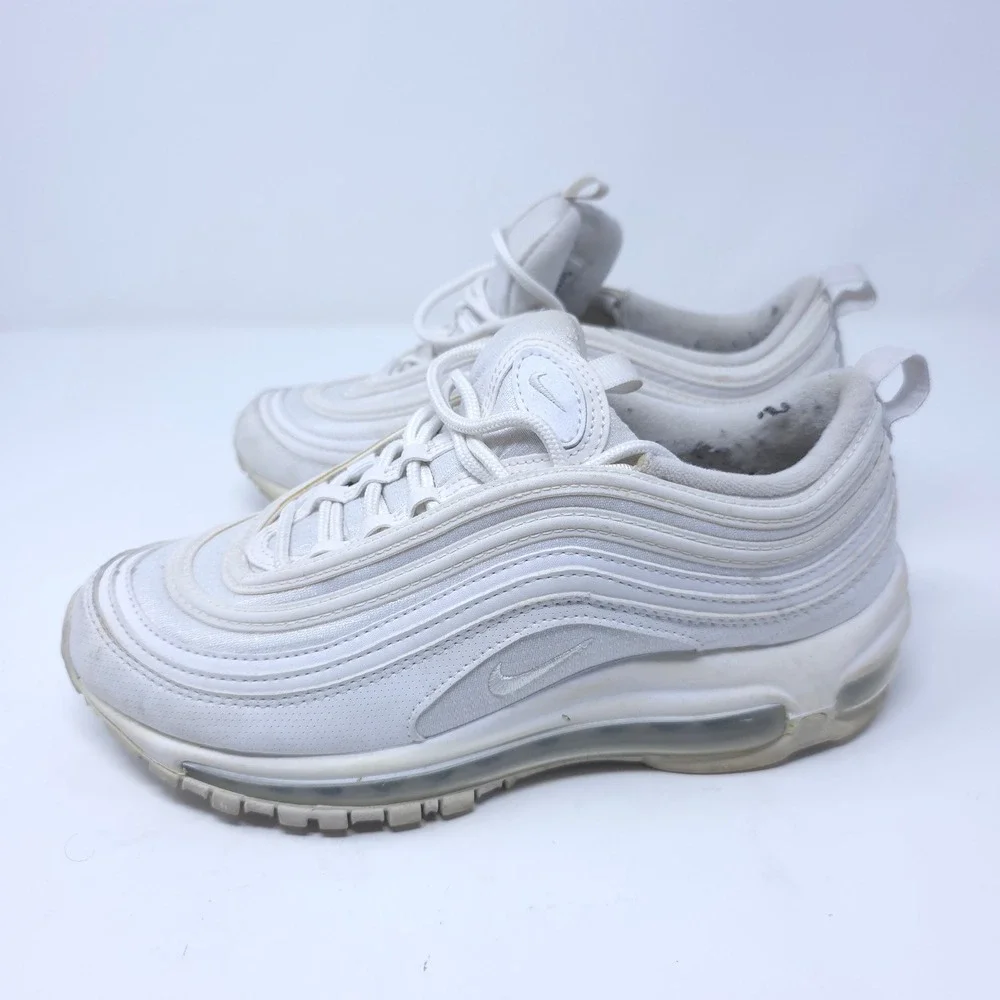 Nike Air Max 97 Triple White GS Sneakers 921522-104 Mens 6Y Womens 7.5